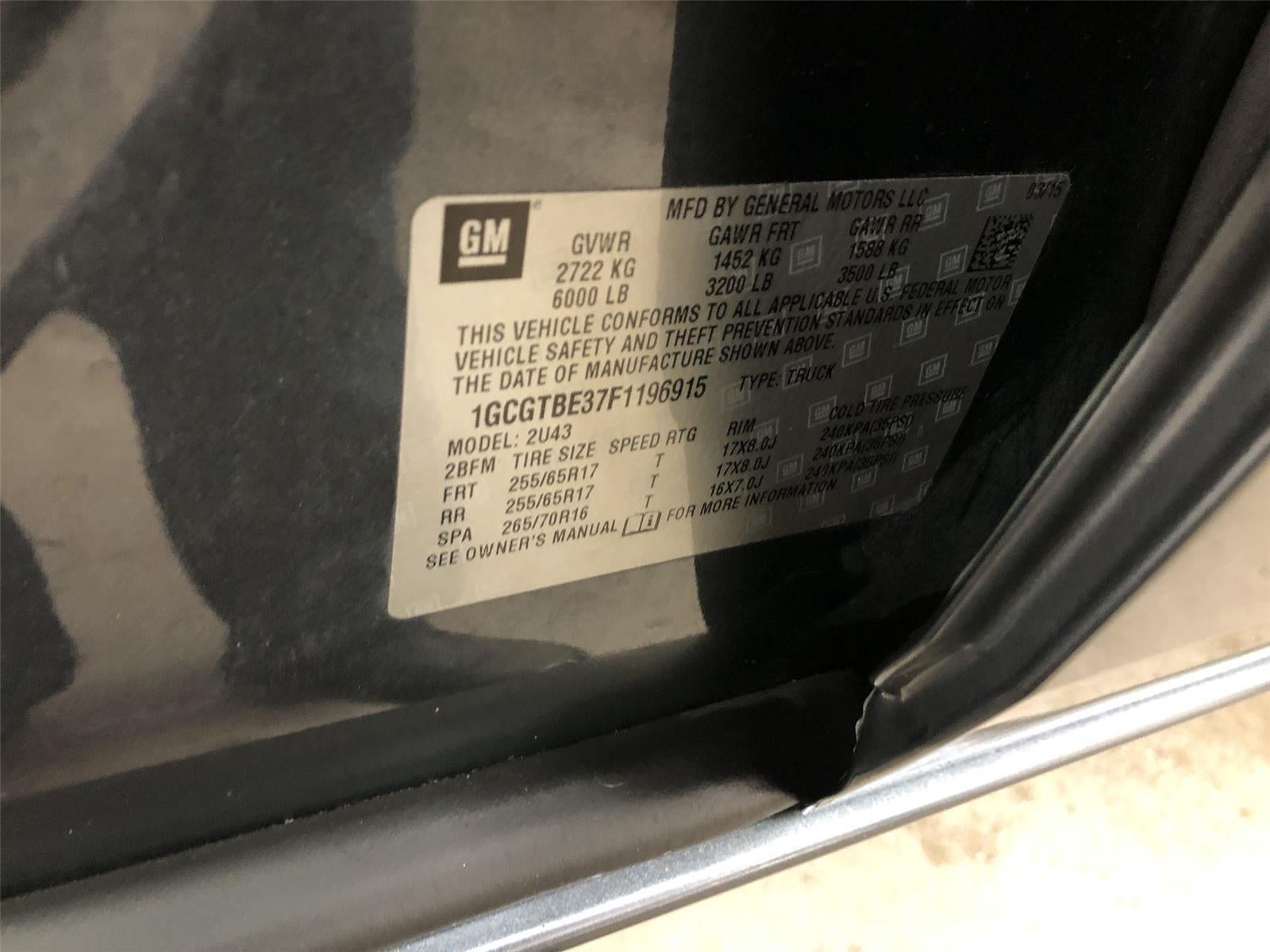 2015 Chevrolet Colorado 4WD LT