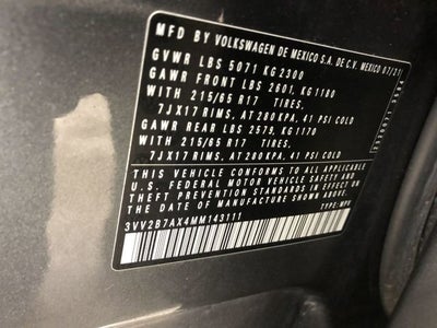 2021 Volkswagen Tiguan 2.0T SE