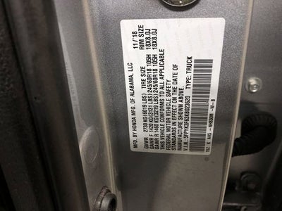 2019 Honda Ridgeline RTL-T