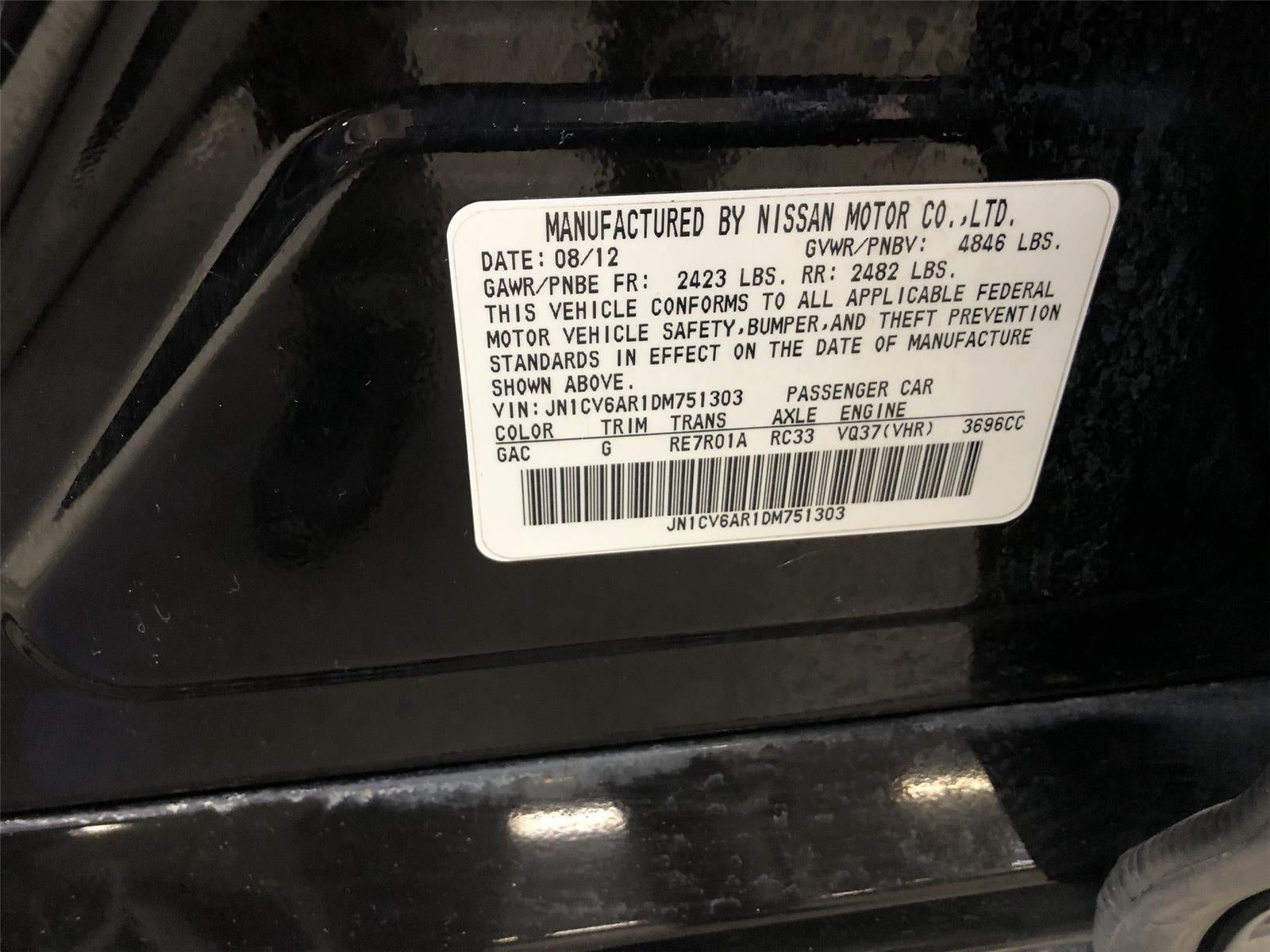 2013 INFINITI G37x x